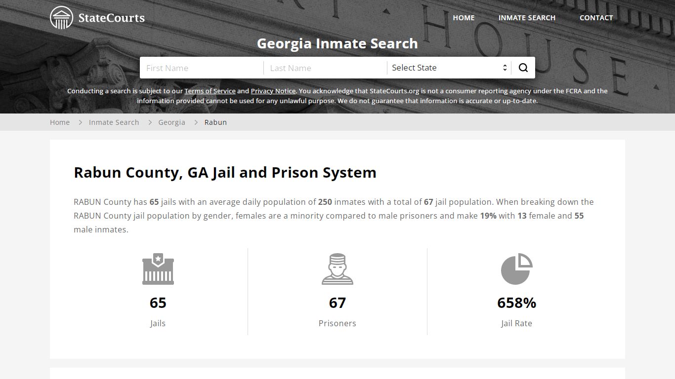Rabun County, GA Inmate Search - StateCourts